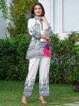 FANCY MUSLIN SILK PRINTED CO-ORD SET CASUAL WEAR WHOLESALE PRICE ETHNIC GARMENT (8)