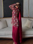 FANCY NATURAL CREEP SEQUENCE EMBROIDERY WORK AND GOLDEN COIN LACE WORK TOP PATIYALA WITH DUPATTA FESTIVE WEAR WHOLESALE PRICE ETHNIC GARMENT (3)