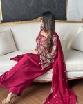 FANCY NATURAL CREEP SEQUENCE EMBROIDERY WORK AND GOLDEN COIN LACE WORK TOP PATIYALA WITH DUPATTA FESTIVE WEAR WHOLESALE PRICE ETHNIC GARMENT (3)