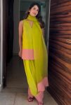 FANCY NATURAL CREEP SILK WITH BORDER WORK TOP PATIYALA WITH DUPATTA FESTIVE WEAR WHOLESALE PRICE ETHNIC GARMENT (1)