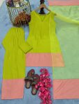 FANCY NATURAL CREEP SILK WITH BORDER WORK TOP PATIYALA WITH DUPATTA FESTIVE WEAR WHOLESALE PRICE ETHNIC GARMENT (1)