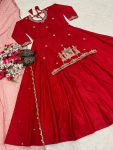 FANCY NATURAL CREPE EMBROIDERY SEQUENCE HANDWORK TOP LEHENGA WITH DUPATTA PARTY WEAR WHOLESALE PRICE ETHNIC GARMENT (3)