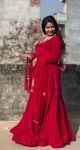 FANCY NATURAL CREPE EMBROIDERY SEQUENCE HANDWORK TOP LEHENGA WITH DUPATTA PARTY WEAR WHOLESALE PRICE ETHNIC GARMENT (3)