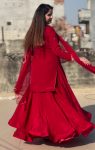 FANCY NATURAL CREPE EMBROIDERY SEQUENCE HANDWORK TOP LEHENGA WITH DUPATTA PARTY WEAR WHOLESALE PRICE ETHNIC GARMENT (3)