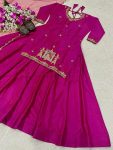 FANCY NATURAL CREPE EMBROIDERY SEQUENCE HANDWORK TOP LEHENGA WITH DUPATTA WEDDING WEAR WHOLESALE PRICE ETHNIC GARMENT (3)
