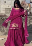 FANCY NATURAL CREPE EMBROIDERY SEQUENCE HANDWORK TOP LEHENGA WITH DUPATTA PINK
