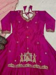 FANCY NATURAL CREPE EMBROIDERY SEQUENCE HANDWORK TOP LEHENGA WITH DUPATTA WEDDING WEAR WHOLESALE PRICE ETHNIC GARMENT (3)