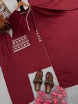 FANCY NATURAL SATIN EMBROIDERY WORK TOP PATIYALA WITH DUPATTA BABY FESTIVE WEAR WHOLESALE PRICE ETHNIC GARMENT (1)