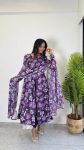 FANCY ORGANZA FLORAL PRINTED ANARKALI GOWN BOTTOM WITH DUPATTA PARTY WEAR WHOLESALE PRICE ETHNIC GARMENT (7)