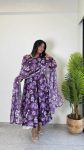 FANCY ORGANZA FLORAL PRINTED ANARKALI GOWN BOTTOM WITH DUPATTA PARTY WEAR WHOLESALE PRICE ETHNIC GARMENT (7)