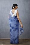 FANCY ORGANZA SILK THREAD EMBROIDERY DIAMOND WORK SAREE WITH UNSTITCHED BLOUSE PARTY WEAR WHOLESALE PRICE ETHNIC GARMENT (1)
