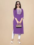 FANCY RAYON EMBROIDERY WORK ONLY KURTI PARTY WEAR WHOLESALE PRICE ETHNIC GARMENT (7)