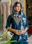 FANCY RAYON EMBROIDERY WORK TOP BOTTOM WITH DUPATTA FESTIVE WEAR WHOLESALE PRICE ETHNIC GARMENT (3)