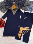 FANCY RAYON EMBROIDERY WORK TOP BOTTOM WITH DUPATTA FESTIVE WEAR WHOLESALE PRICE ETHNIC GARMENT (3)