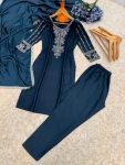 FANCY RAYON EMBROIDERY WORK TOP BOTTOM WITH DUPATTA PARTY WEAR WHOLESALE PRICE ETHNIC GARMENT (6)