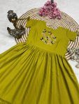 FANCY RAYON SLUB EMBROIDERY AND PATTERN WORK ONEPIECE PARTY WEAR WHOLESALE PRICE ETHNIC GARMENT (4)