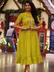 FANCY RAYON SLUB EMBROIDERY AND PATTERN WORK ONEPIECE PARTY WEAR WHOLESALE PRICE ETHNIC GARMENT (4)