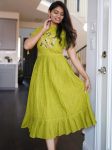 FANCY RAYON SLUB EMBROIDERY AND PATTERN WORK ONEPIECE PARTY WEAR WHOLESALE PRICE ETHNIC GARMENT (4)