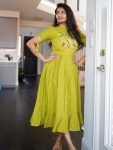 FANCY RAYON SLUB EMBROIDERY AND PATTERN WORK ONEPIECE PARTY WEAR WHOLESALE PRICE ETHNIC GARMENT (4)