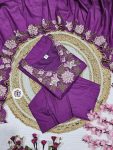 FANCY RAYON SLUB EMBROIDERY WORK TOP BOTTOM WITH DUPATTA FESTIVE WEAR WHOLESALE PRICE ETHNIC GARMENT (3)