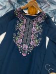 FANCY ROMAN EMBROIDERY WORK TOP BOTTOM WITH DUPATTA FESTIVE WEAR WHOLESALE PRICE ETHNIC GARMENT (3)