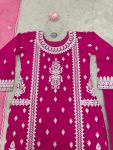 FANCY ROMAN SILK CHINE STITCH THREAD WORK TOP BOTTOM WITH DUPATTA PARTY WEAR WHOLESALE PRICE ETHNIC GARMENT (10)