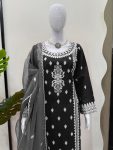 FANCY ROMAN SILK CHINE STITCH THREAD WORK TOP BOTTOM WITH DUPATTA PARTY WEAR WHOLESALE PRICE ETHNIC GARMENT (4)