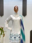 FANCY ROMAN SILK SEQUENCE EMBROIDERY WORK TOP PATIYALA WITH DUPATTA FESTIVE WEAR WHOLESALE PRICE ETHNIC GARMENT (4)
