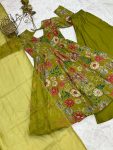FANCY RROMAN SILK DISCHARGE PRINTING WORK KEDIYA STYLE TOP PALAZZO WITH DUPATTA FESTIVE WEAR WHOLESALE PRICE ETHNIC GARMENT (3)
