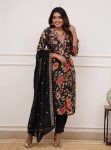 FANCY RUSSIAN SILK SEQUENCE CODING EMBROIDERY WORK TOP BOTTOM WITH DUPATTA PARTY WEAR WHOLESALE PRICE ETHNIC GARMENT (10)