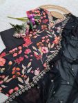 FANCY RUSSIAN SILK SEQUENCE CODING EMBROIDERY WORK TOP BOTTOM WITH DUPATTA PARTY WEAR WHOLESALE PRICE ETHNIC GARMENT (10)