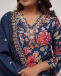 FANCY RUSSIAN SILK SEQUENCE CODING EMBROIDERY WORK TOP BOTTOM WITH DUPATTA PARTY WEAR WHOLESALE PRICE ETHNIC GARMENT (5)