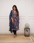 FANCY RUSSIAN SILK SEQUENCE CODING EMBROIDERY WORK TOP BOTTOM WITH DUPATTA PARTY WEAR WHOLESALE PRICE ETHNIC GARMENT (5)