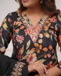 FANCY RUSSIAN SILK SEQUENCE CODING EMBROIDERY WORK TOP BOTTOM WITH DUPATTA PARTY WEAR WHOLESALE PRICE ETHNIC GARMENT (10)