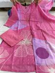 FANCY SCHIFFLI LINEN COTTON PRINT WITH HAND EMBROIDERY AND ZARI WEAVING WORK TOP BOTTOM WITH DUPATTA FESTIVE WEAR WHOLESALE PRICE ETHNIC GARMENT (3)