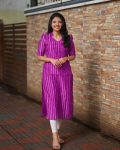 FANCY SOFT COTTON PRINTED ONLY KURTI PURPLE