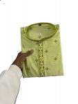 FANCY SOFT COTTON THREAD SEQUENCE WORK MEN'S KURTA PAYJAMA PISTA
