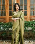 FANCY SOFT LICHI SILK JACQUARD WEAVING WORK SAREE WITH UNSTITCHED BLOUSE PARTY WEAR WHOLESALE PRICE ETHNIC GARMENT (5)