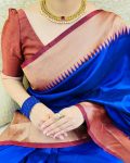 FANCY SOFT LICHI SILK JACQUARD WORK SAREE WITH UNSTITCHED BLOUSE PARTY WEAR WHOLESALE PRICE ETHNIC GARMENT (6)