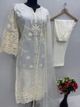 FANCY SOFT NET EMBROIDERY WORK WITH CUT WORK FANCY WORK TOP BOTTOM WITH DUPATTA PARTY WEAR WHOLESALE PRICE ETHNIC GARMENT (3)