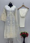 FANCY SOFT NET EMBROIDERY WORK WITH CUT WORK FANCY WORK TOP BOTTOM WITH DUPATTA PARTY WEAR WHOLESALE PRICE ETHNIC GARMENT (3)