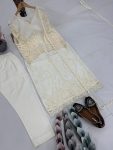 FANCY SOFT NET EMBROIDERY WORK WITH CUT WORK FANCY WORK TOP BOTTOM WITH DUPATTA PARTY WEAR WHOLESALE PRICE ETHNIC GARMENT (3)