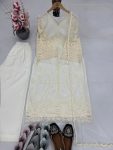 FANCY SOFT NET EMBROIDERY WORK WITH CUT WORK FANCY WORK TOP BOTTOM WITH DUPATTA PARTY WEAR WHOLESALE PRICE ETHNIC GARMENT (3)
