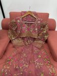 FANCY SOFT NET THREAD SEQUENCE WORK SAREE WITH UNSTITCHED BLOUSE PARTY WEAR WHOLESALE PRICE ETHNIC GARMENT (3)