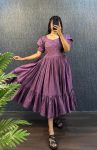 FANCY SOUTH SILK COTTON EMBROIDERY WORK ONE PIECE DRESS CASUAL WEAR WHOLESALE PRICE ETHNIC GARMENT(15)