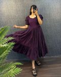 FANCY SOUTH SILK COTTON EMBROIDERY WORK ONE PIECE DRESS CASUAL WEAR WHOLESALE PRICE ETHNIC GARMENT(20)