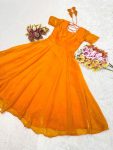 FANCY SPACE SILK PLAIN GOWN WITH DIGITAL PRINTED KOTI FESTIVE WEAR WHOLESALE PRICE ETHNIC GARMENT (4)