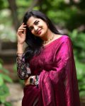 FANCY SPACE SILK PLAIN SAREE WITH SEQUENCE THREAD WORK UNSTITCHED BLOUSE PARTY WEAR WHOLESALE PRICE ETHNIC GARMENT (5)