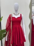 FANCY TABBY ORGANZA MUKESH WORK PEPLUM TOP PALAZZO WITH DUPATTA PARTY WEAR WHOLESALE PRICE ETHNIC GARMENT (5)