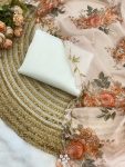 FANCY TABBY SILK PRINTED HAND WORK SAREE WITH UNSTITCHED BLOUSE PARTY WEAR WHOLESALE PRICE ETHNIC GARMENT (1)